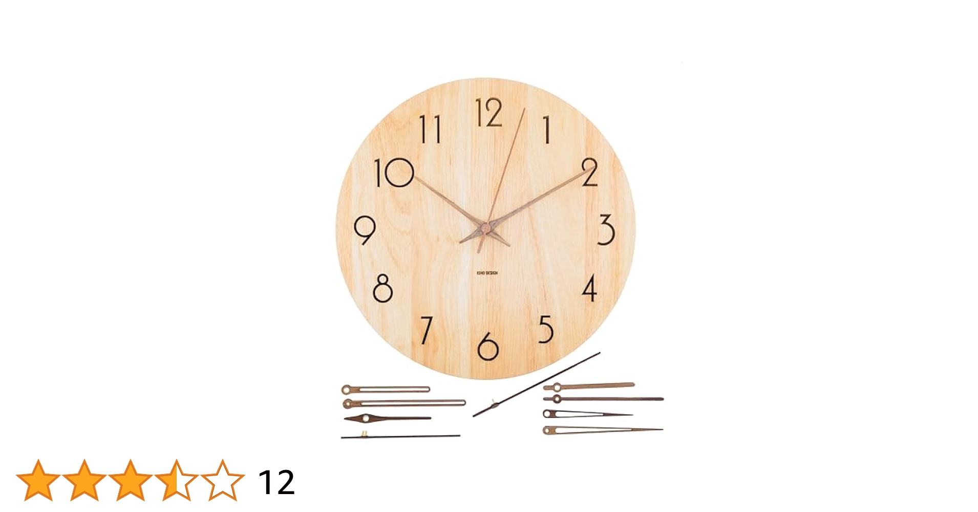【在庫処分】KINO DESIGN 木製 掛け時計 アナログ 30cm 静音 お Amazon.co.jp: KINO DESIGN 木製 掛け時計 アナログ 30cm 静音